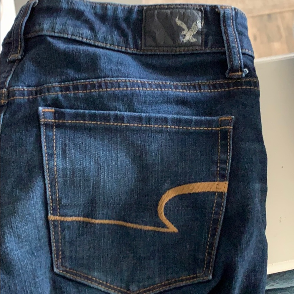 American Eagle dark wash shorts